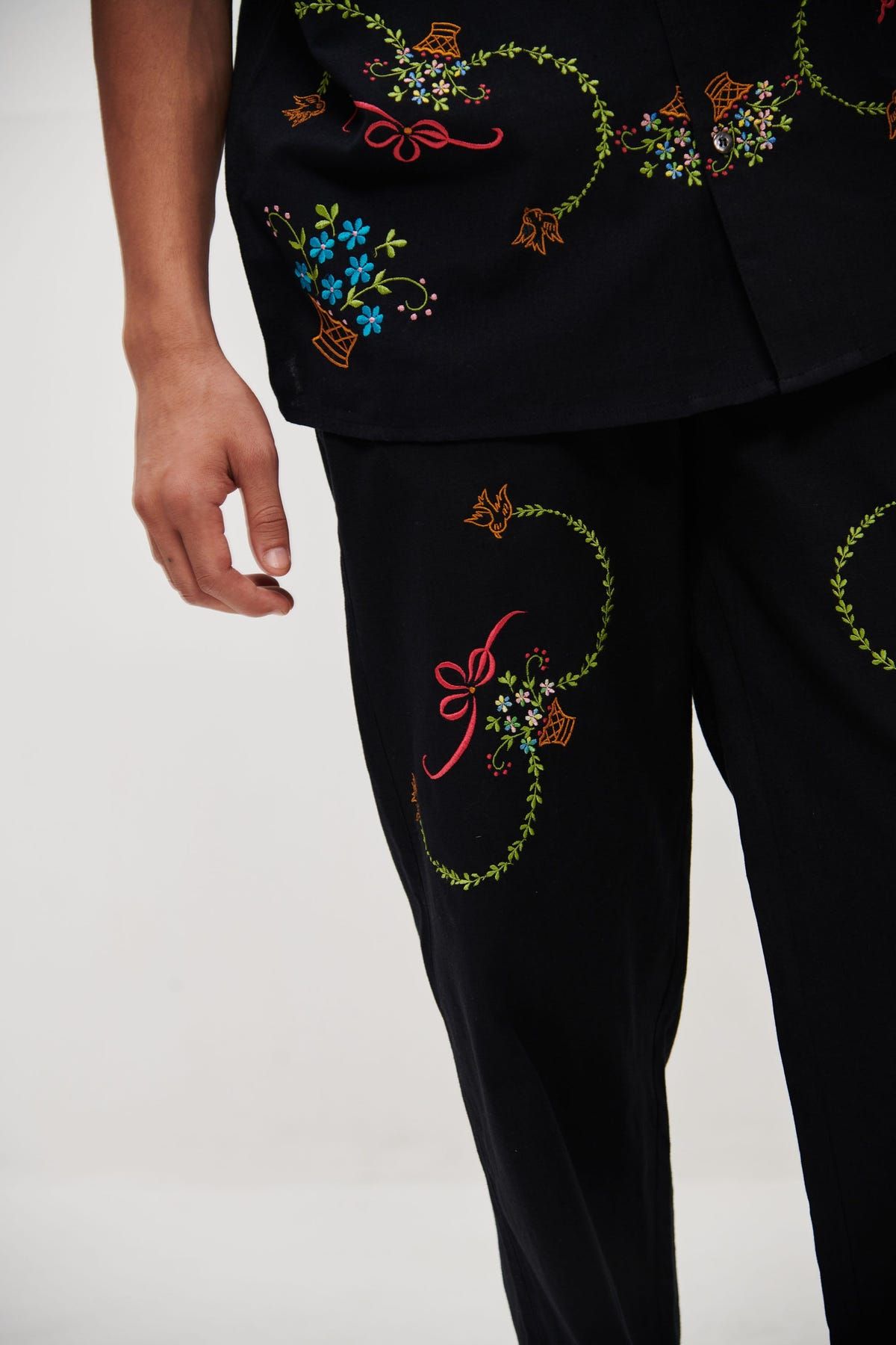 "Le Sicily" embroidered lounge pants - image 7