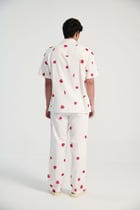 "Lover forever" hand embroidered lounge pants view 2