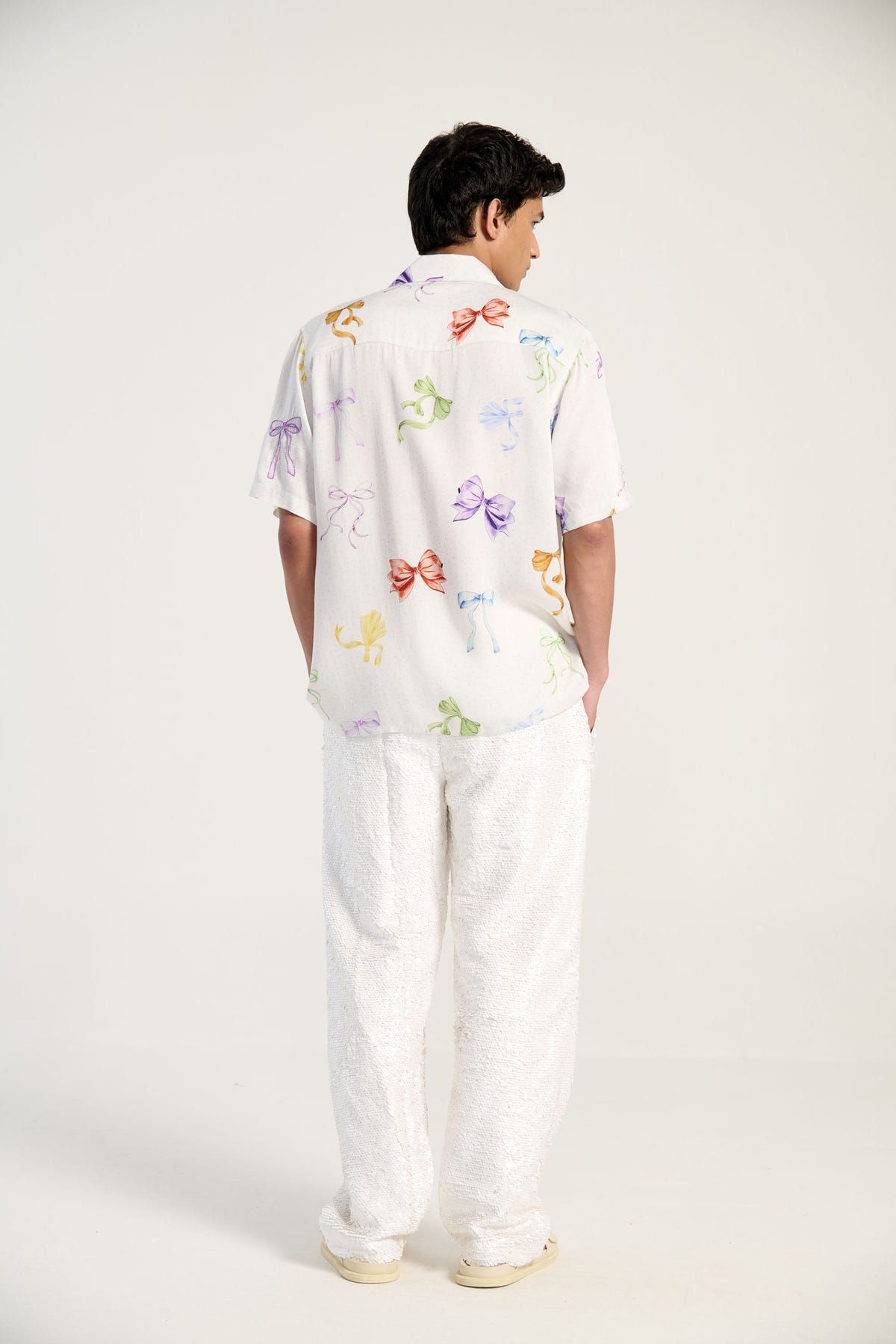 "Le bows" Hand embroidered shirt - image 4