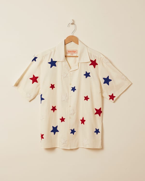 Perte D'ego — "Le Americana" hand embroidered shirt