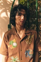 "Le scrapbook" hand embroidered Shirt view 2