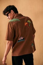 "Le scrapbook" hand embroidered Shirt view 4
