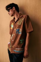 "Le scrapbook" hand embroidered Shirt view 5