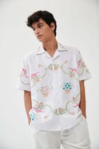 “Le Sicily” embroidered shirt- White view 1