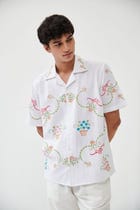 “Le Sicily” embroidered shirt- White view 4