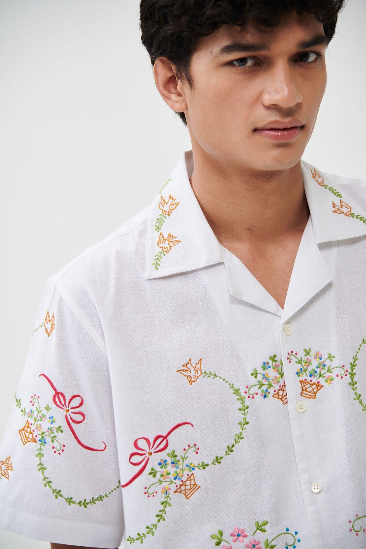 “Le Sicily” embroidered shirt- White - image 5