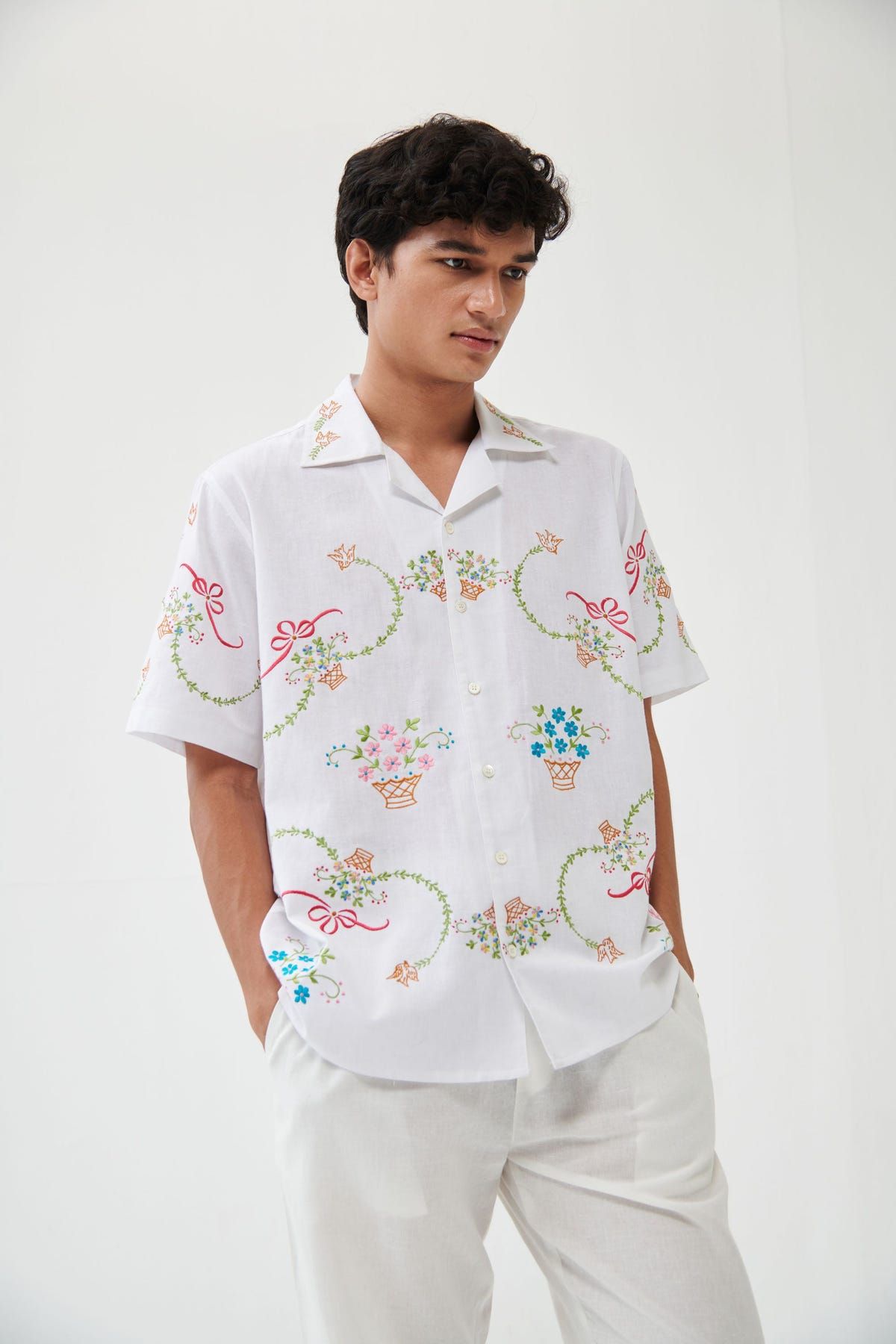 “Le Sicily” embroidered shirt- White - image 7