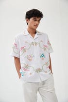 “Le Sicily” embroidered shirt- White view 7