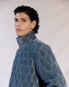 Geo-Quilted Velvet Jacket – Ice blue view 5