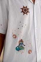 "Nautical dreams" hand embroidered Shirt view 2