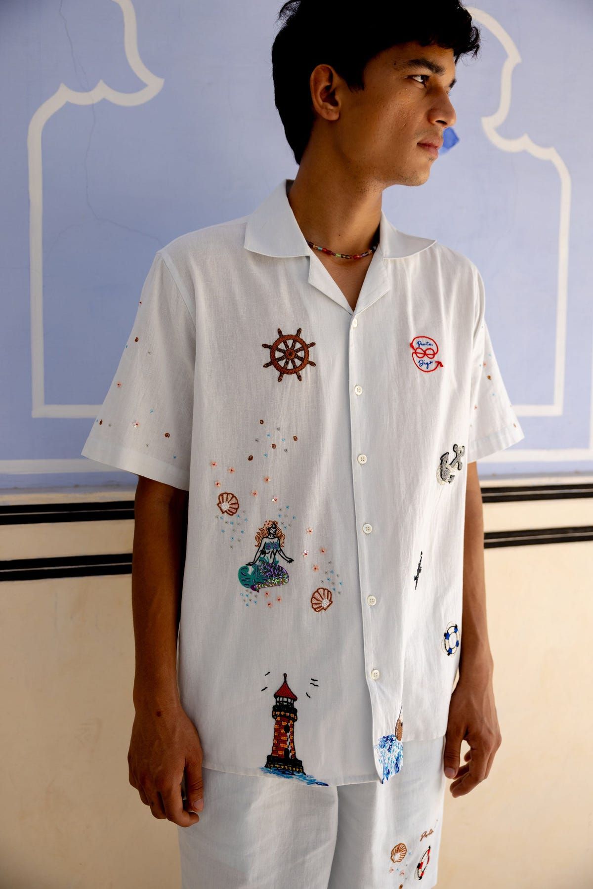 "Nautical dreams" hand embroidered Shirt - image 3