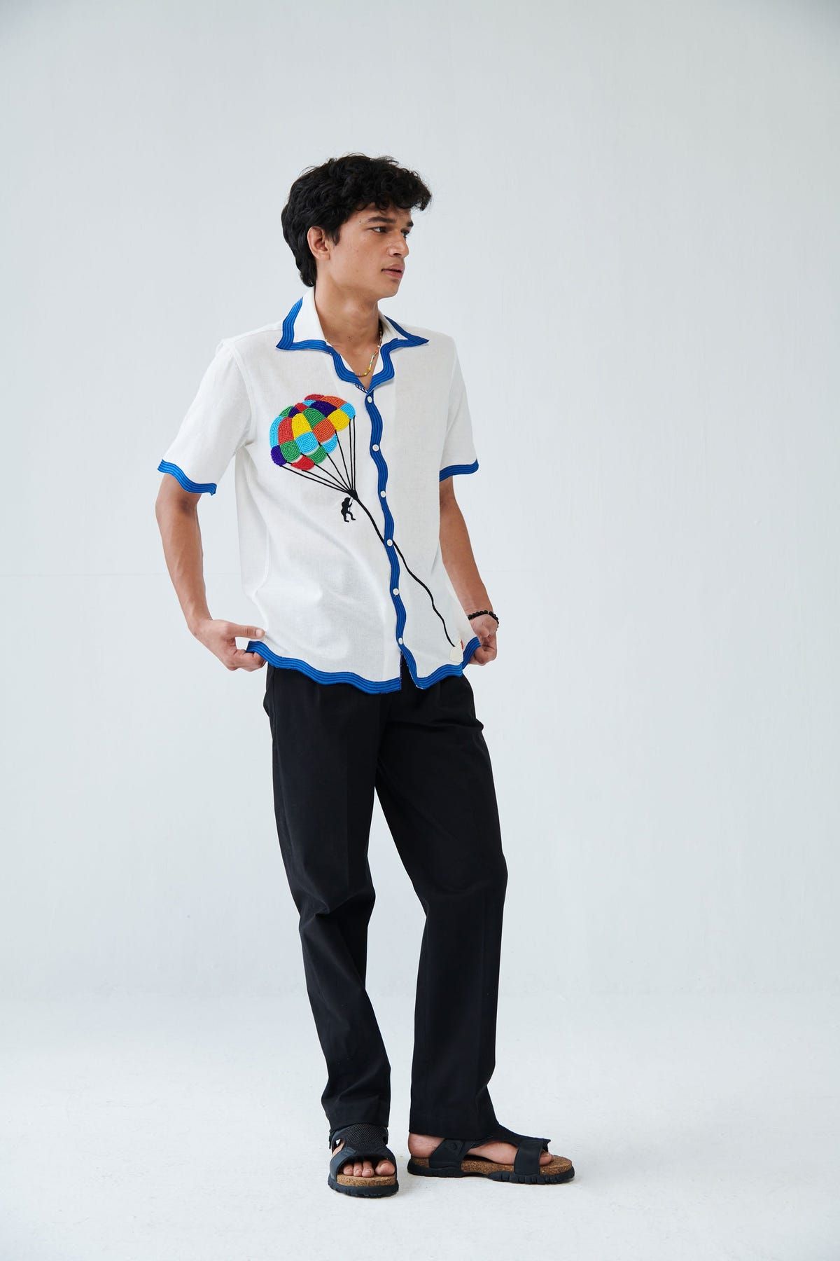 "L'aventure" beadwork shirt - image 2
