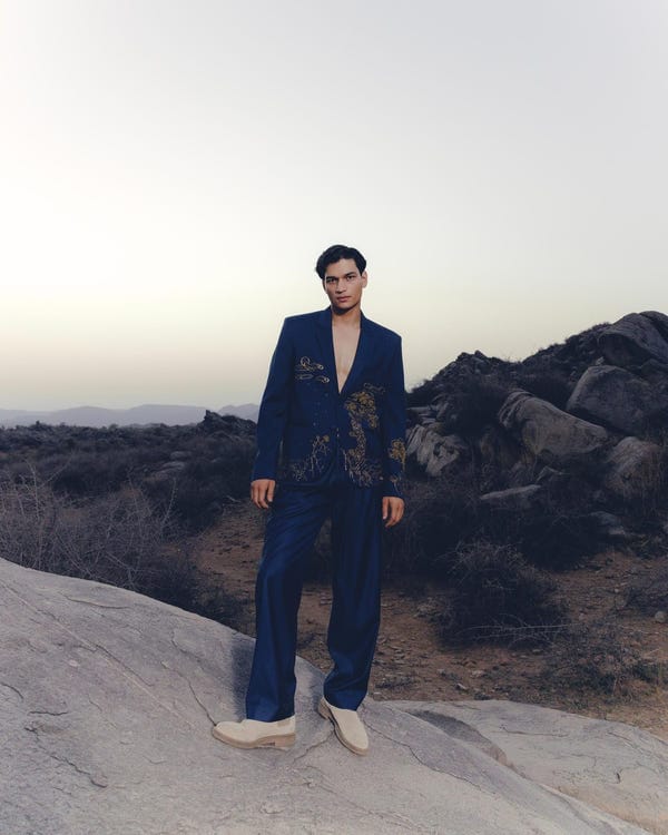 Perte D'ego — "Navy blue"pleated pants