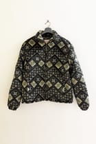 Chevron stripes quilted jacket view 1