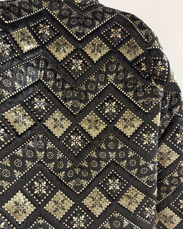 Perte D'ego — Chevron stripes quilted jacket