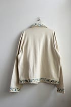 Botanical beadwork hand embroidered jacket view 3