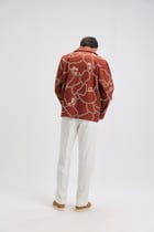 "Oasis Wanderer” hand embroidered wool Jacket view 4