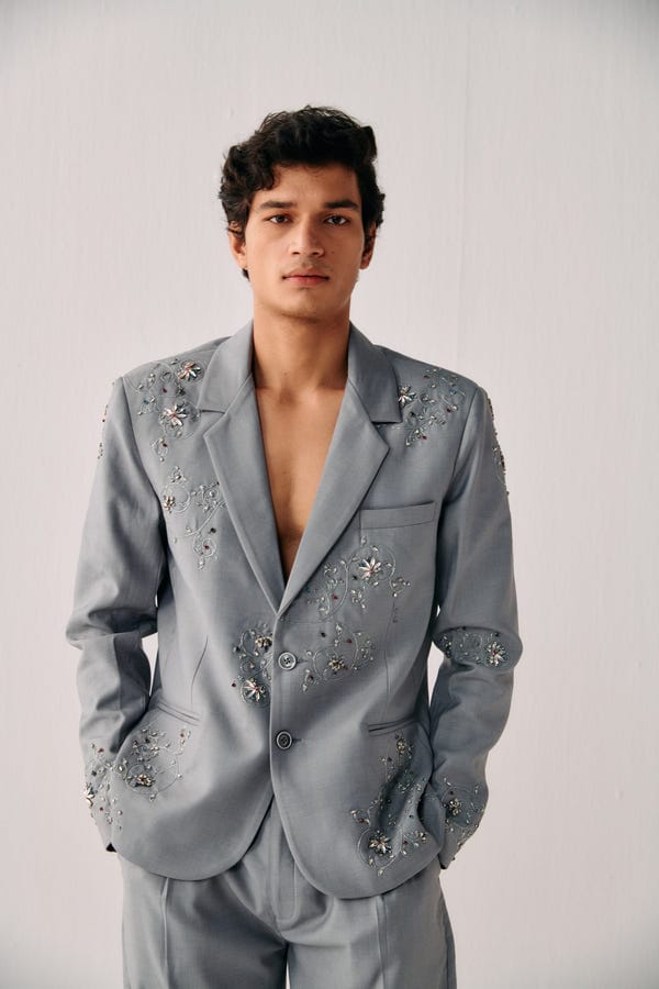 Perte D'ego — "Le cannes" hand embroidered blazer