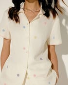 Floral beaded Shirt view 3