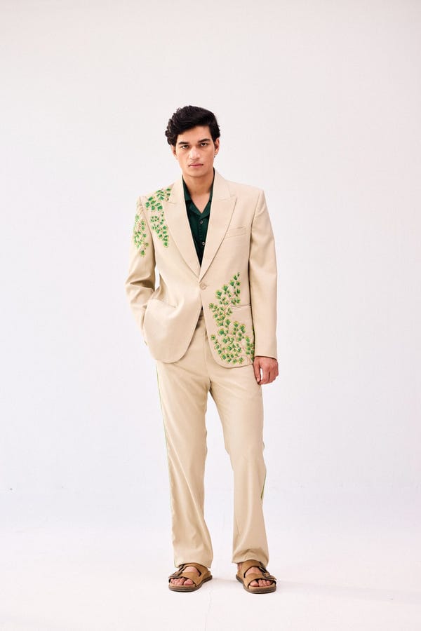 Perte D'ego — Botanical hand embroidered blazer