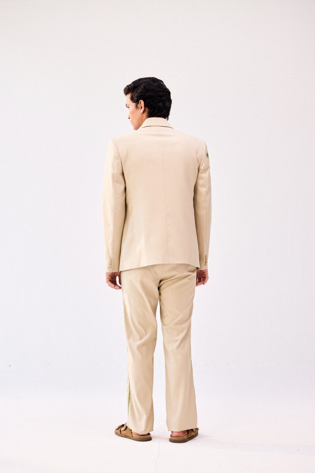 Botanical hand embroidered blazer - image 5