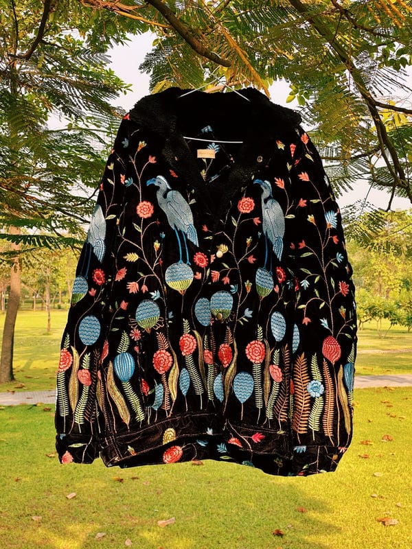 Perte D'ego — Spring Bloom vintage velvet jacket