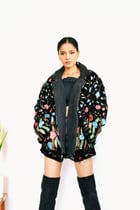 Spring Bloom vintage velvet jacket view 6