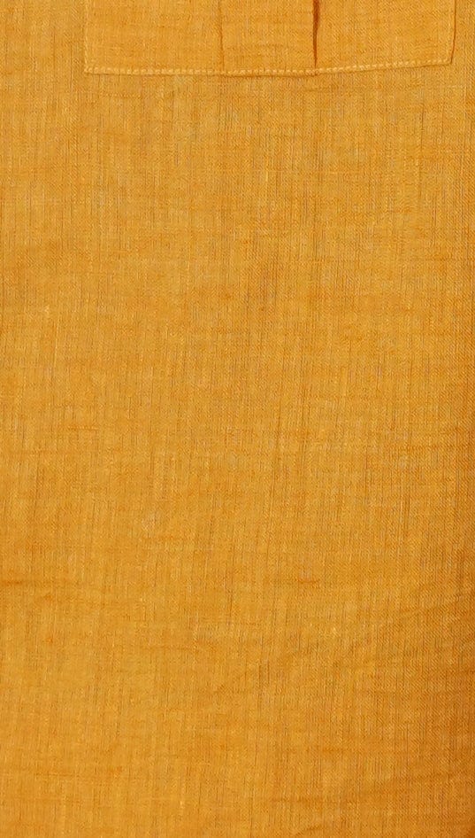 Mustard linen shirt - image 3