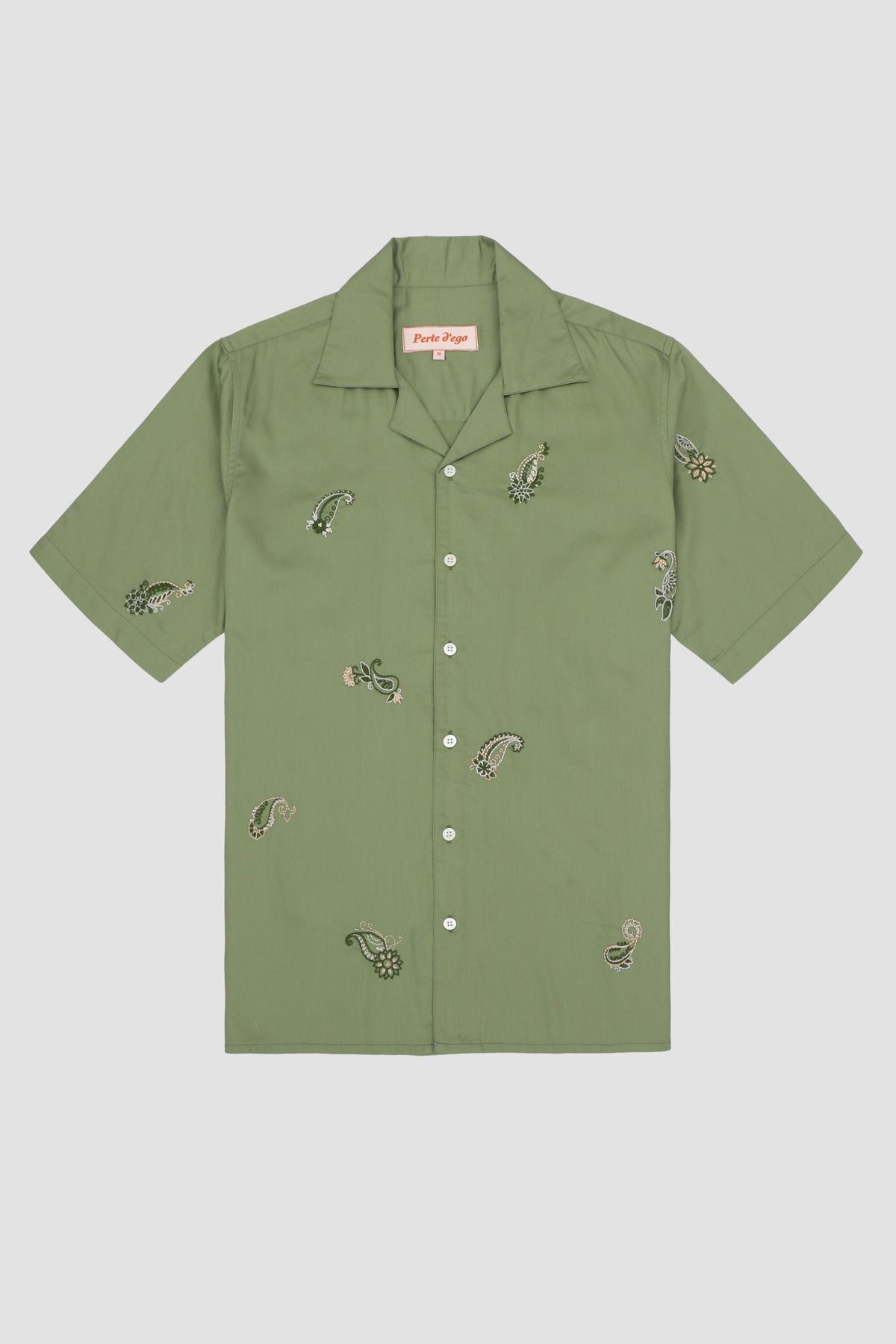 All over paisley hand embroidered shirt - image 3