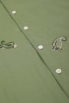All over paisley hand embroidered shirt view 5