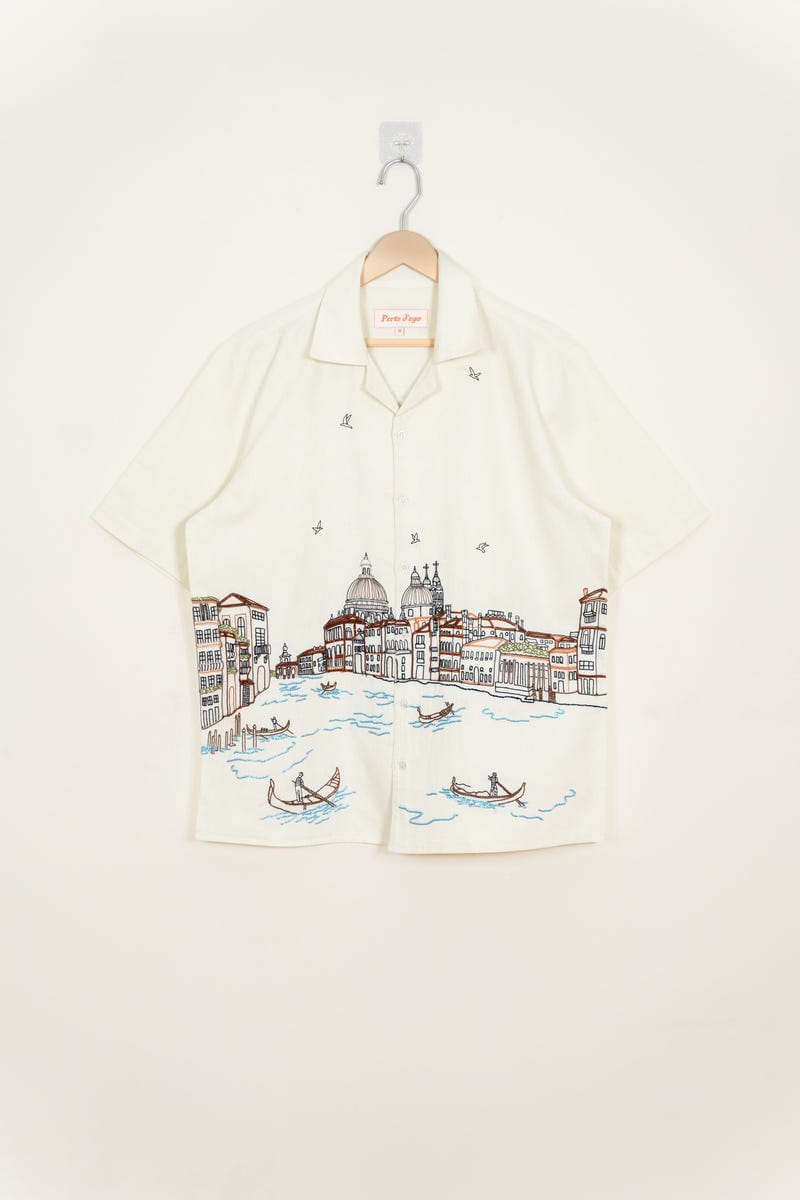 "Le Venice" hand embroidered shirt