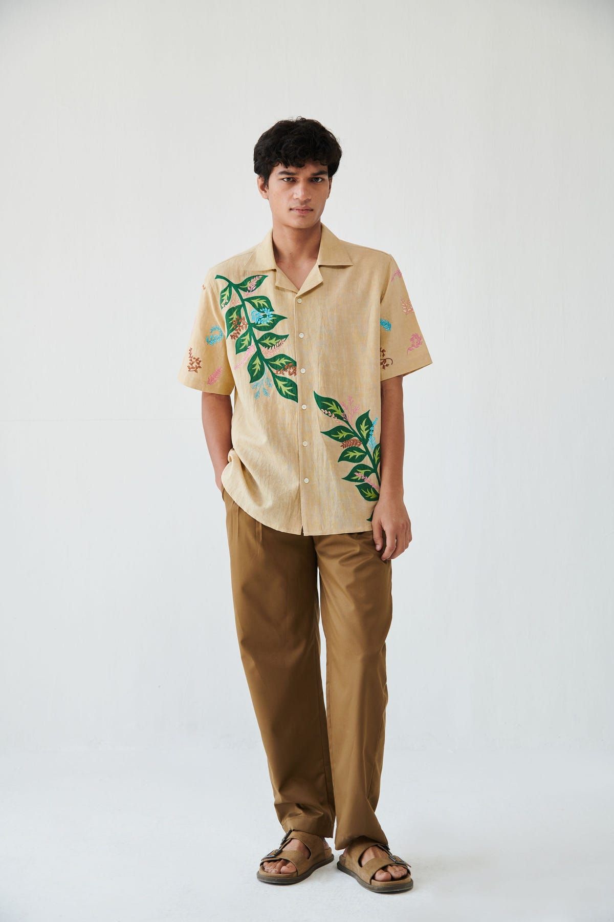 "Leaf" appliqué shirt - image 1