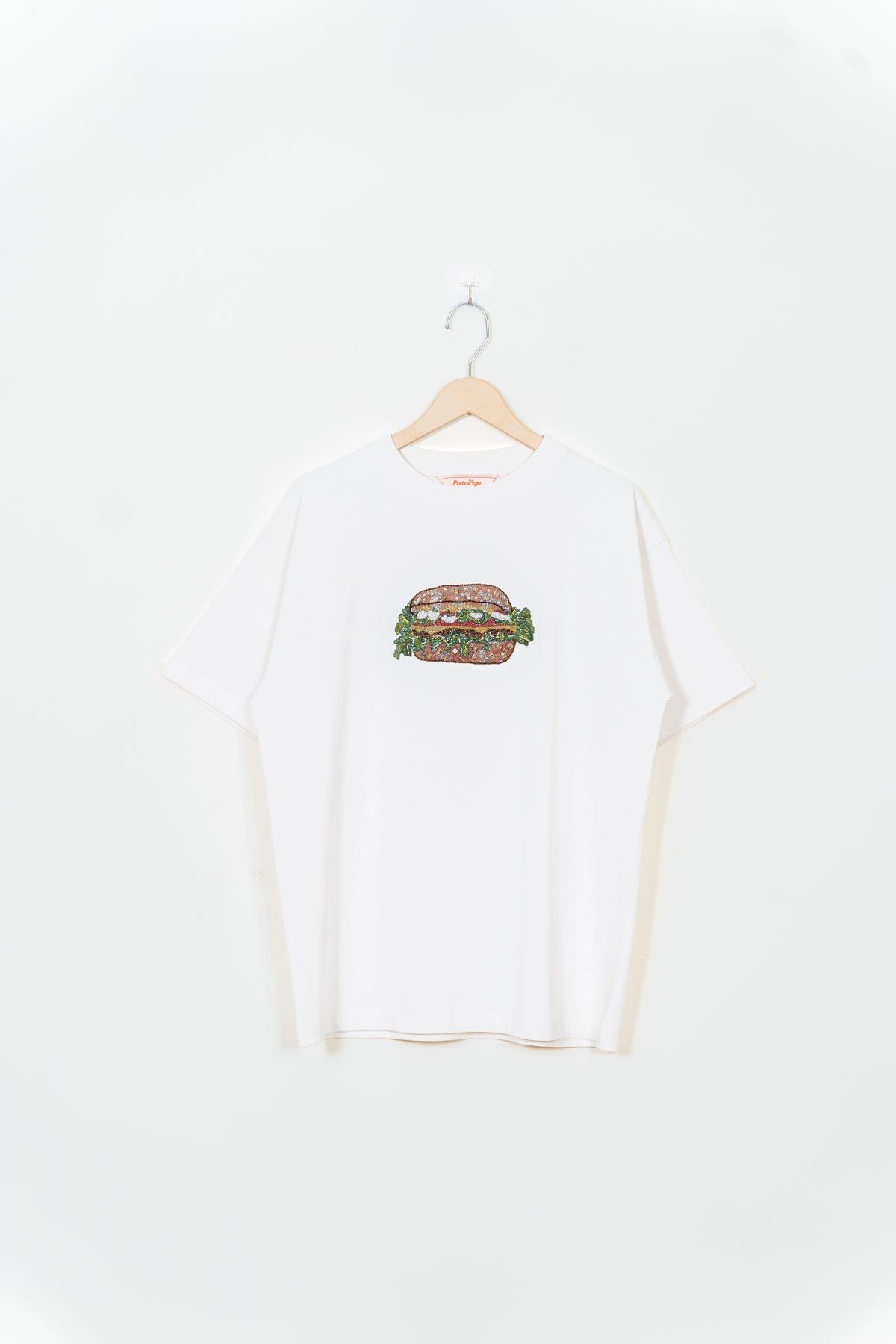 "Le Burger" hand embroidered T-Shirt - image 1