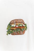 "Le Burger" hand embroidered T-Shirt view 2