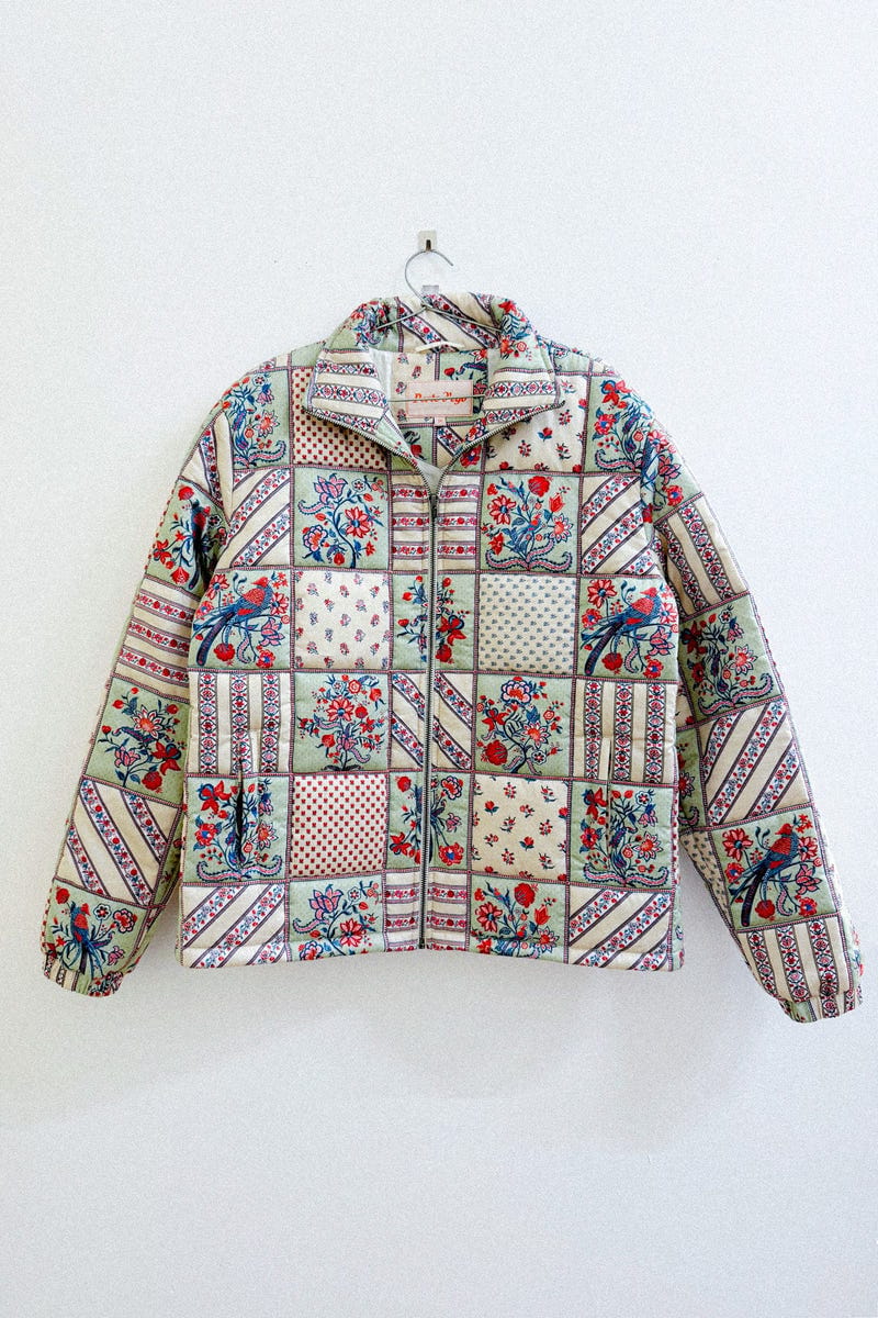 Chintz patchwork quilted jacket