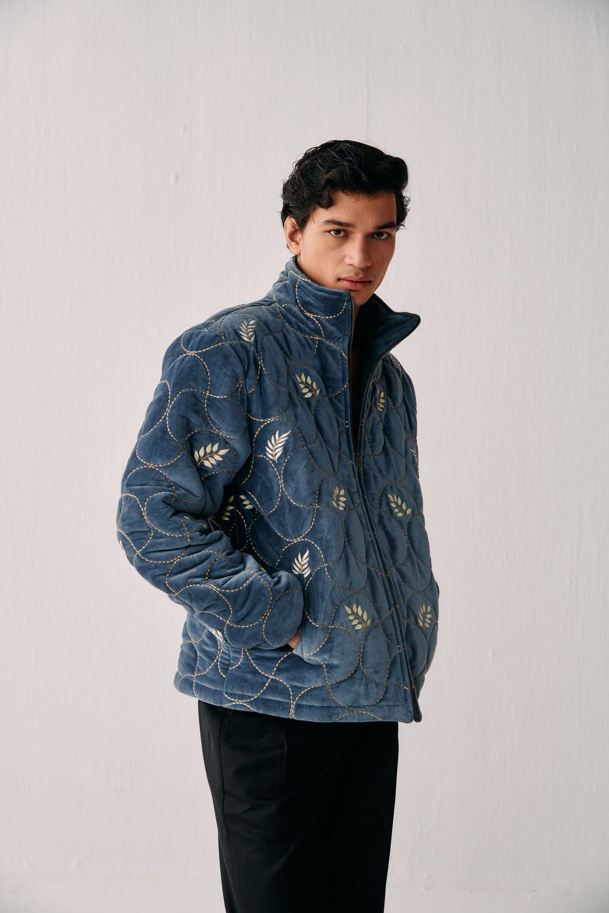 "Aspen" quilted jacket- Ice blue - image 1