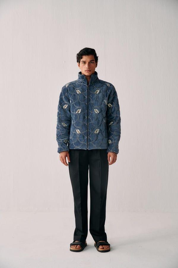 Perte D'ego — "Aspen" quilted jacket- Ice blue