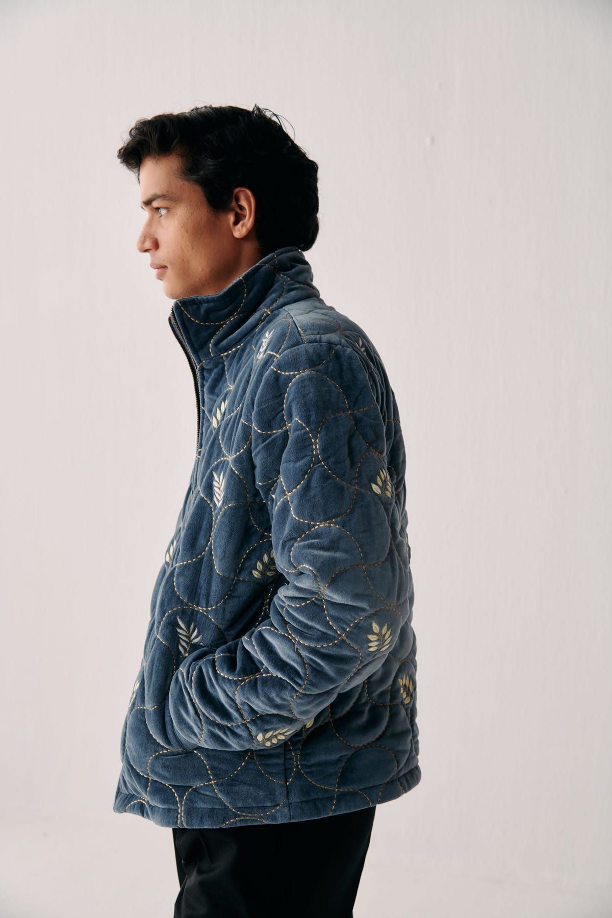 "Aspen" quilted jacket- Ice blue - image 3