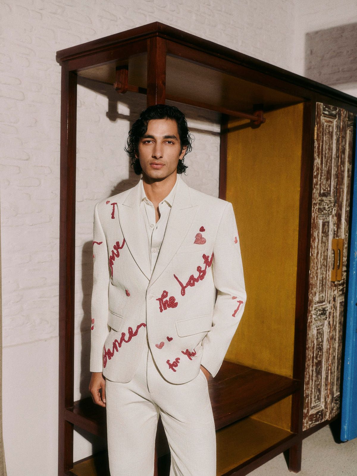 "Save the last dance" hand embroidered blazer - image 2