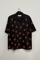 "Pumpkin beadwork" hand embroidered shirt- Black view 1