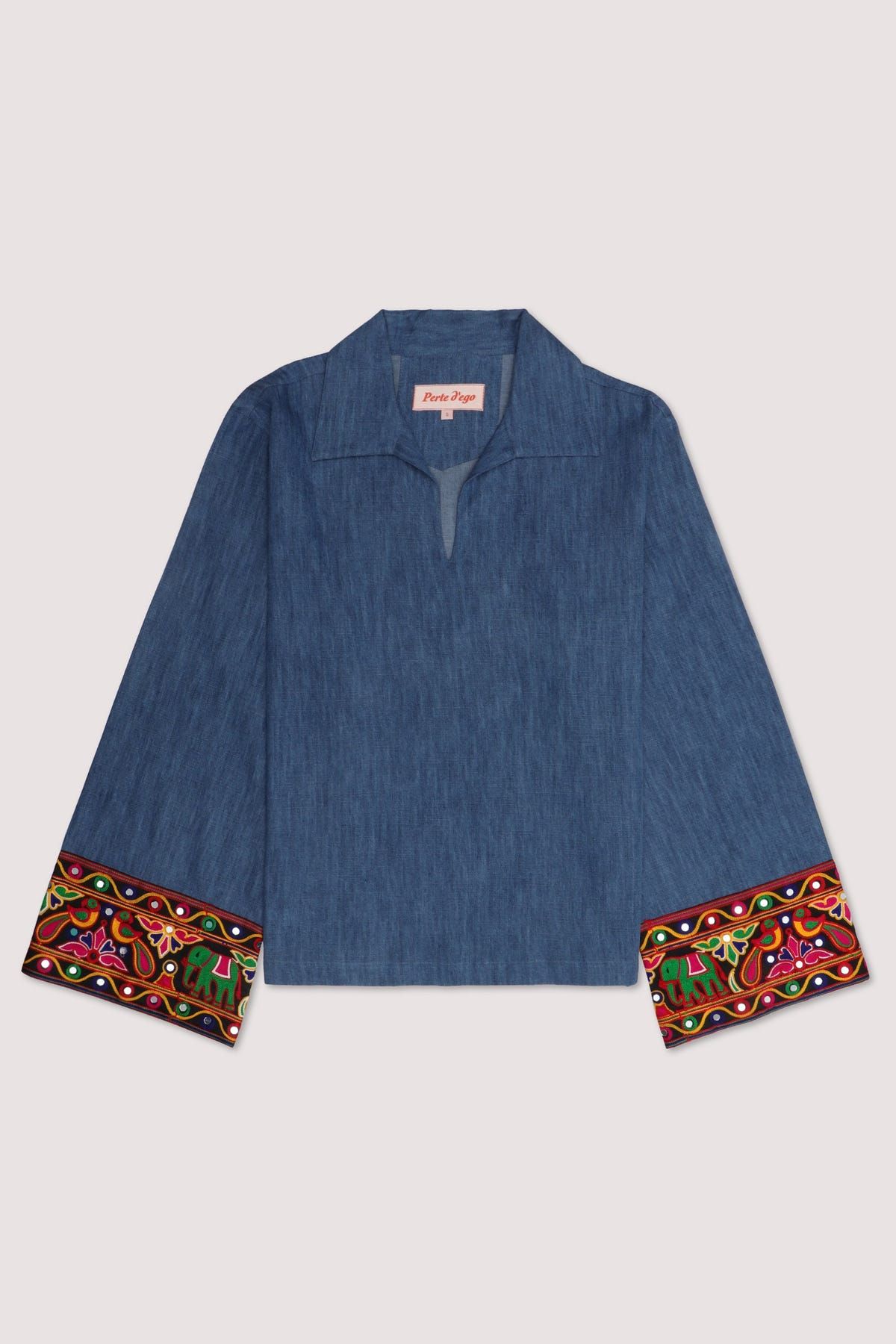Denim resort shirt - image 3