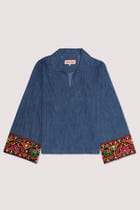 Denim resort shirt view 3