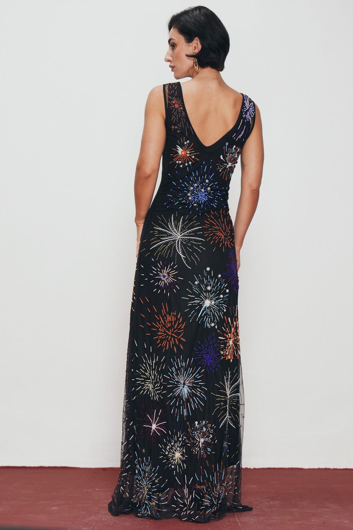 "Le Celebration" hand embroidered dress - image 11