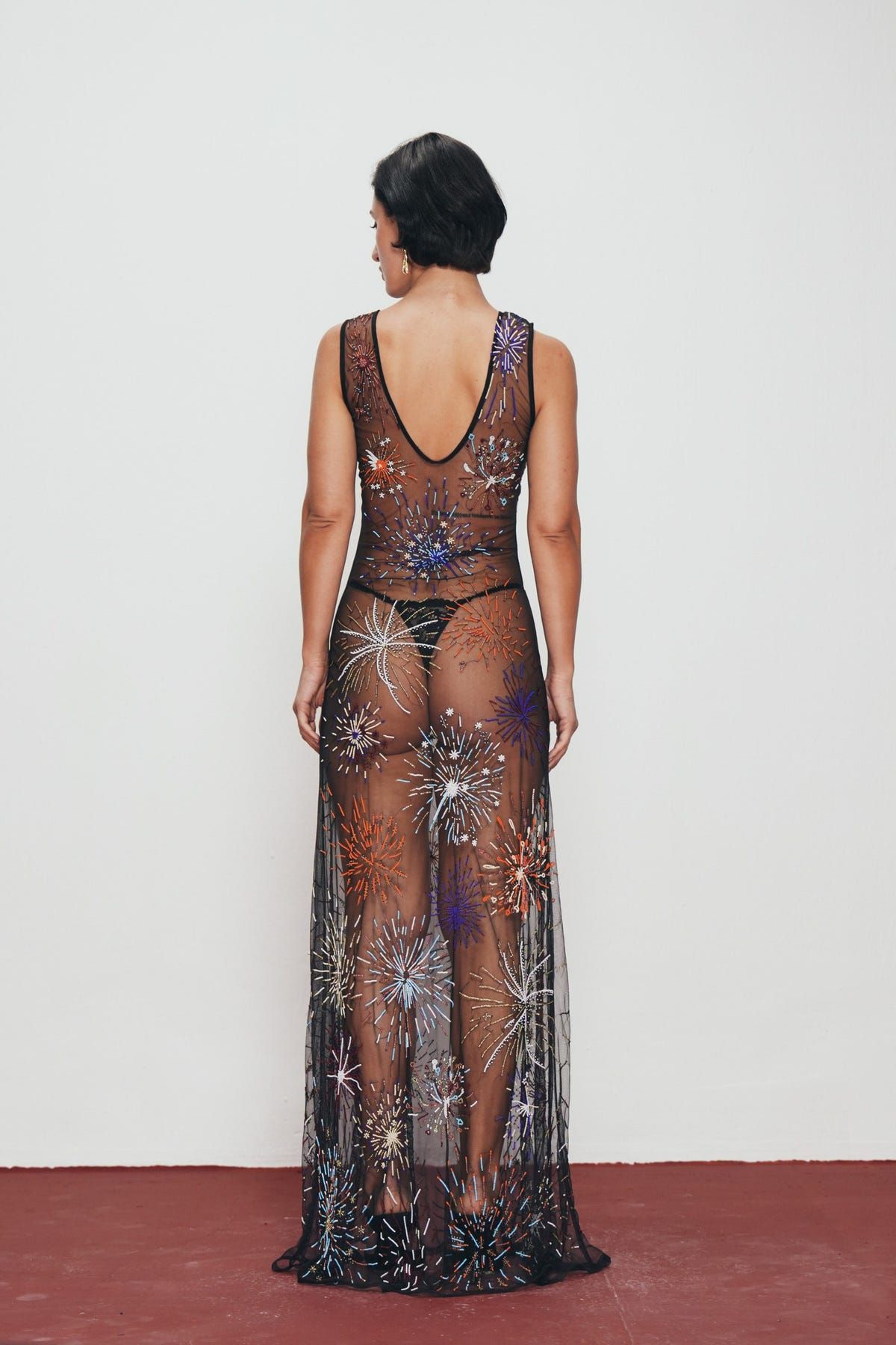"Le Celebration" hand embroidered dress - image 6