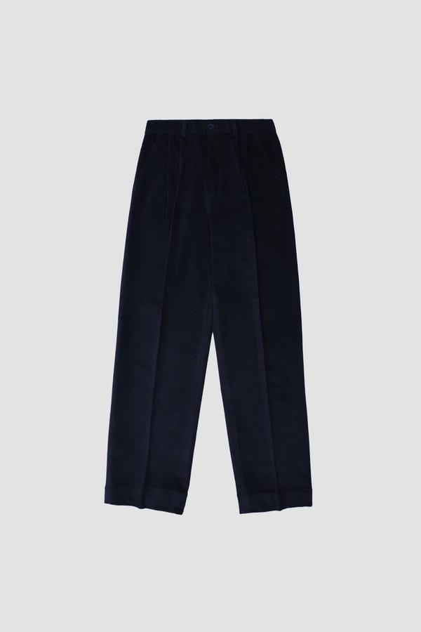 Perte D'ego — Formal Pants- Deep blue cordruoy