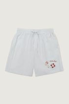 "Nautical dreams" hand embroidered shorts view 1