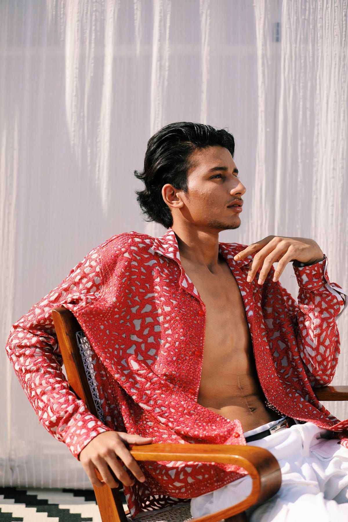 "La mosaïque" Embroidered shirt - image 8