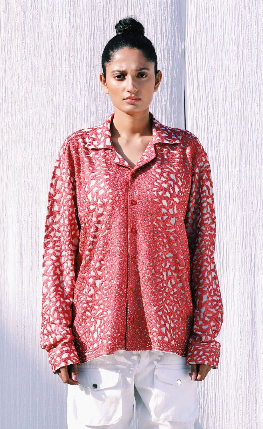 "La mosaïque" Embroidered shirt - image 9