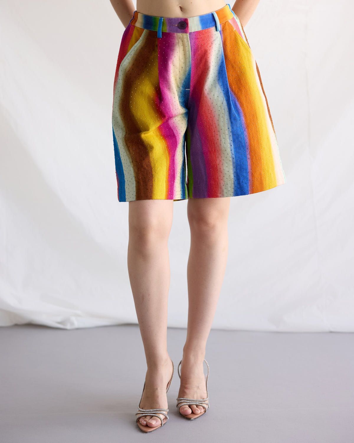 Paint stroke hand embellished Culottes - image 2