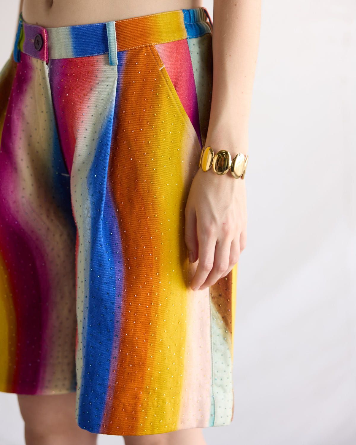 Paint stroke hand embellished Culottes - image 3